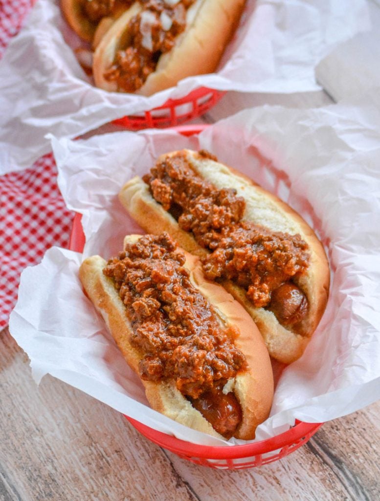 Slow Cooker Coney Island Style Hot Dog Chili - 4 Sons 'R' Us