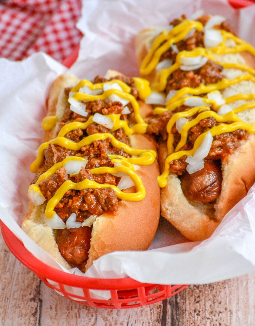 Slow Cooker Coney Island Style Hot Dog Chili - 4 Sons 'R' Us