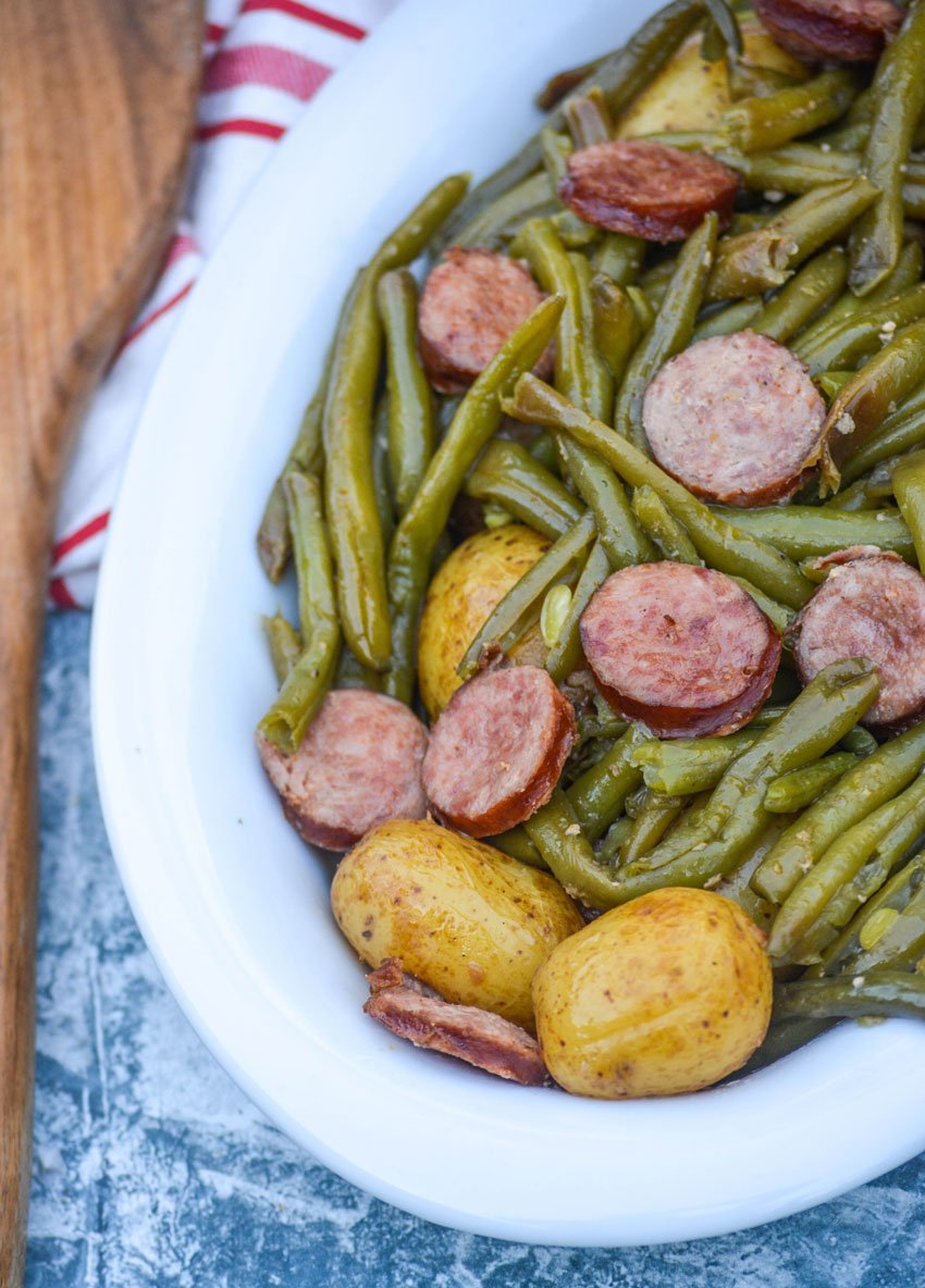 Instant-Pot-Smoked-Sausage,-Potatoes,-&-Green-Beans-4 - 4 Sons 'R' Us