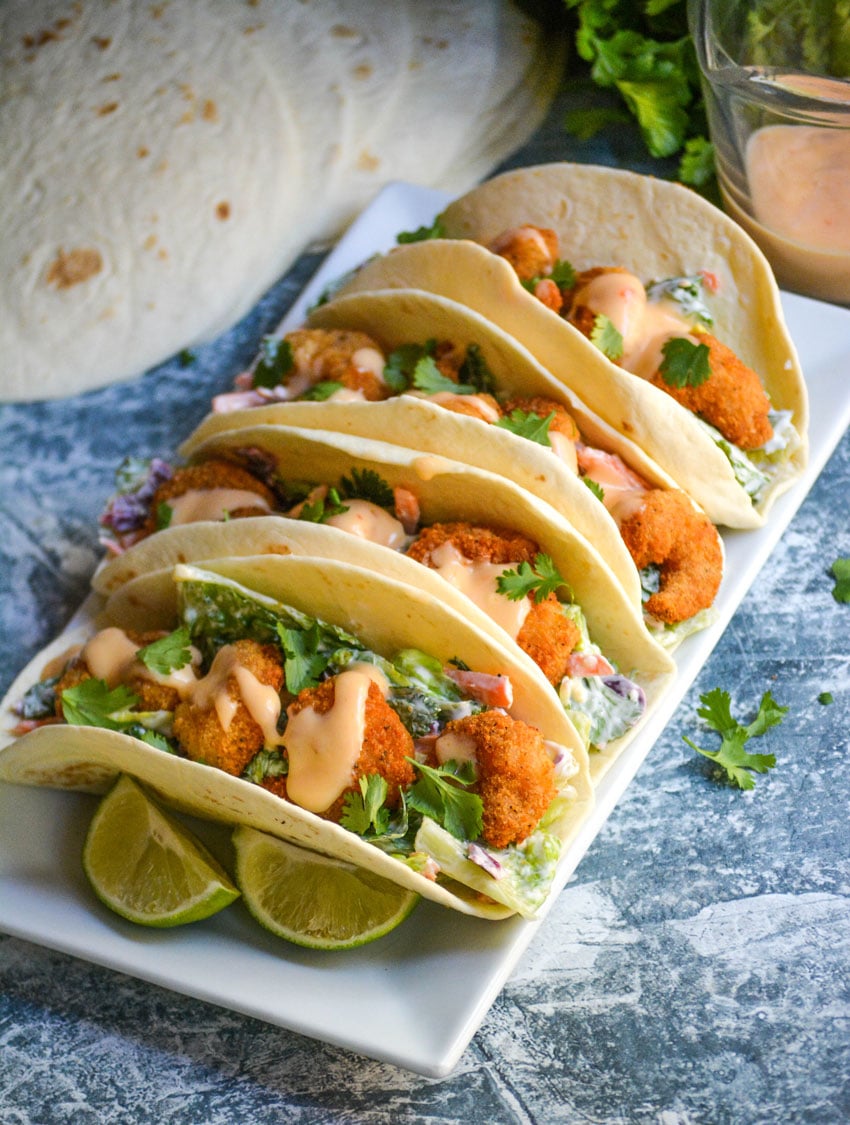 Bang Bang Shrimp Tacos - 4 Sons 'R' Us