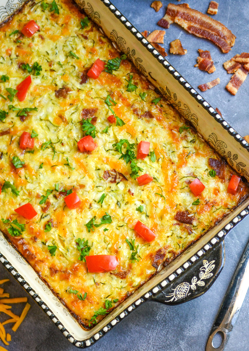 Zucchini-Casserole-with-Bacon - 4 Sons 'R' Us