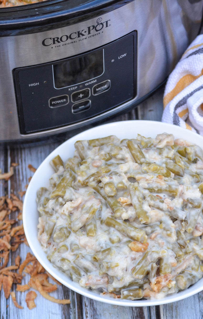 Slow Cooker Green Bean Casserole 4 Sons 'R' Us