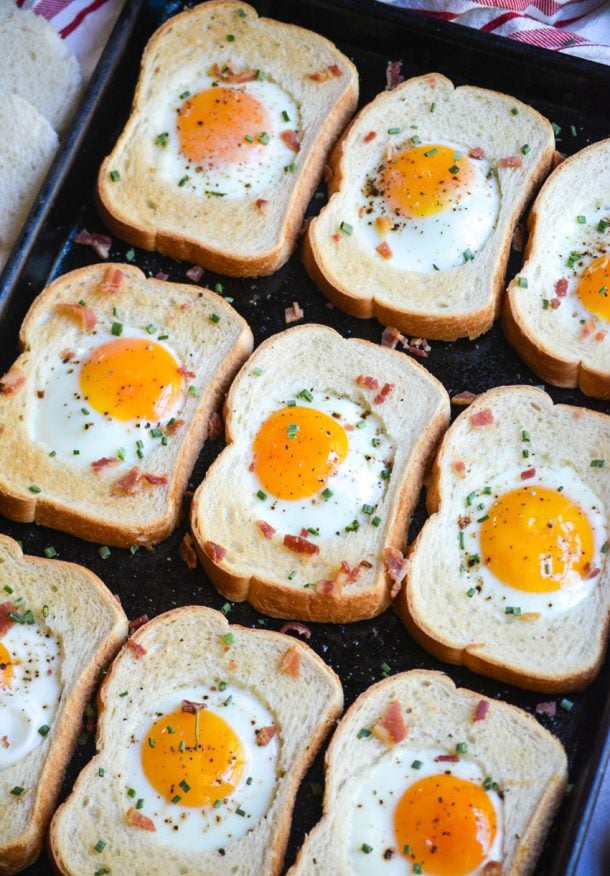 Sheet Pan Egg In A Hole - 4 Sons 'R' Us