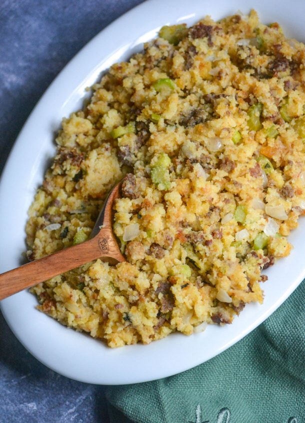 Crockpot Cornbread & Sausage Stuffing 4 Sons 'R' Us