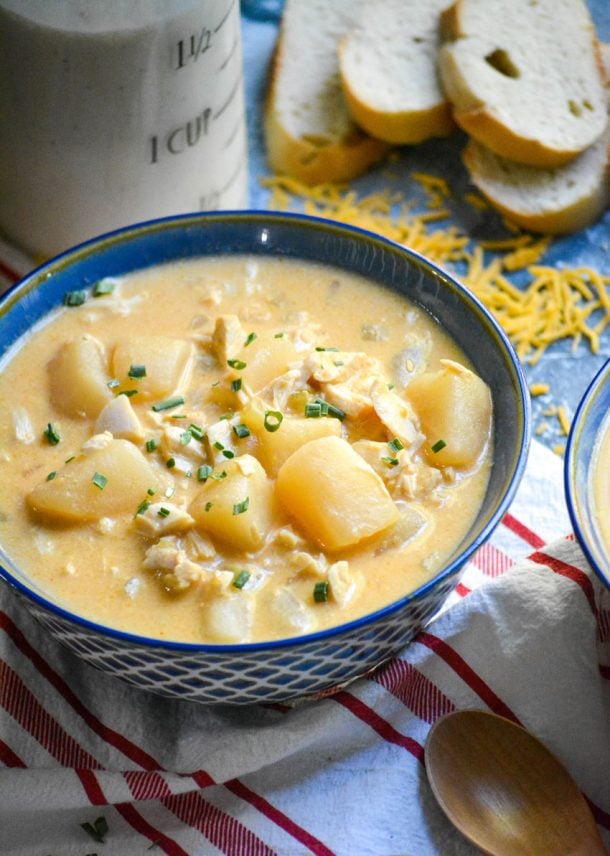 Slow Cooker Buffalo Chicken Soup - 4 Sons 'R' Us