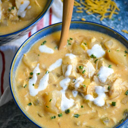 Slow Cooker Buffalo Chicken Soup • FIVEheartHOME