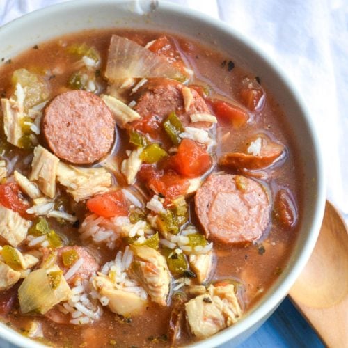 Slow Cooker Jambalaya Soup - 4 Sons 'R' Us