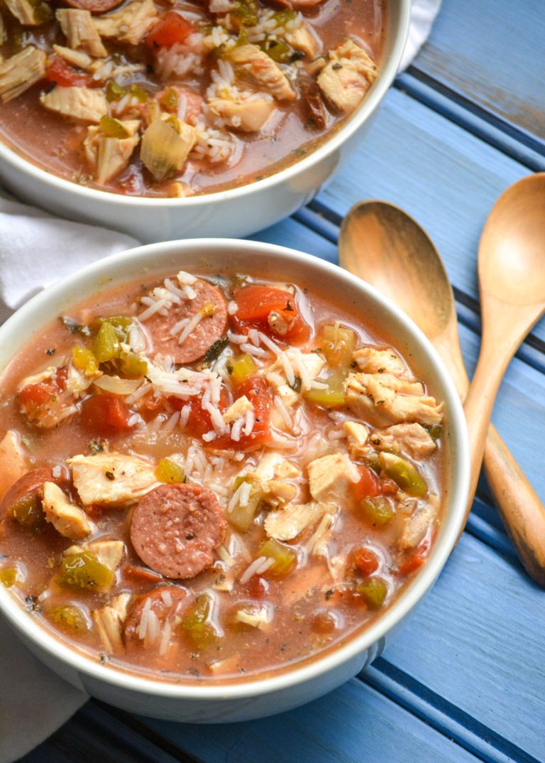 Slow Cooker Jambalaya Soup 4 Sons 'R' Us