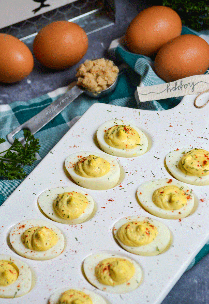 Creamy Horseradish Deviled Eggs - 4 Sons 'R' Us