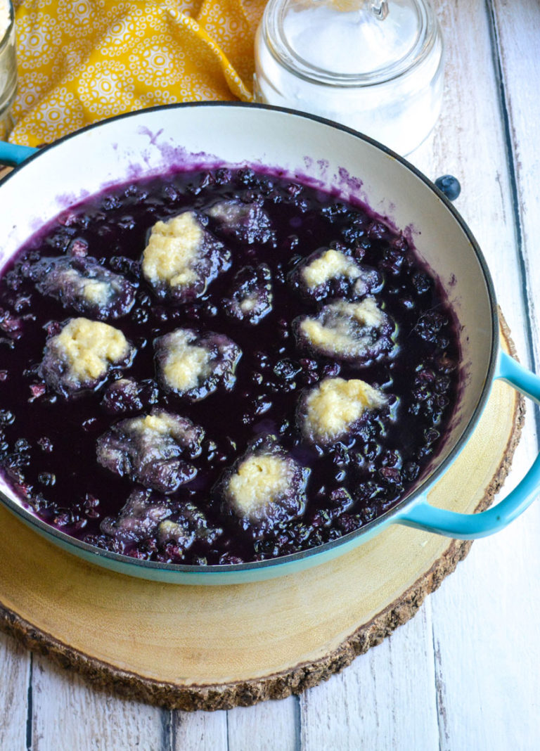 Blueberry Dumplings Skillet 4 Sons 'R' Us