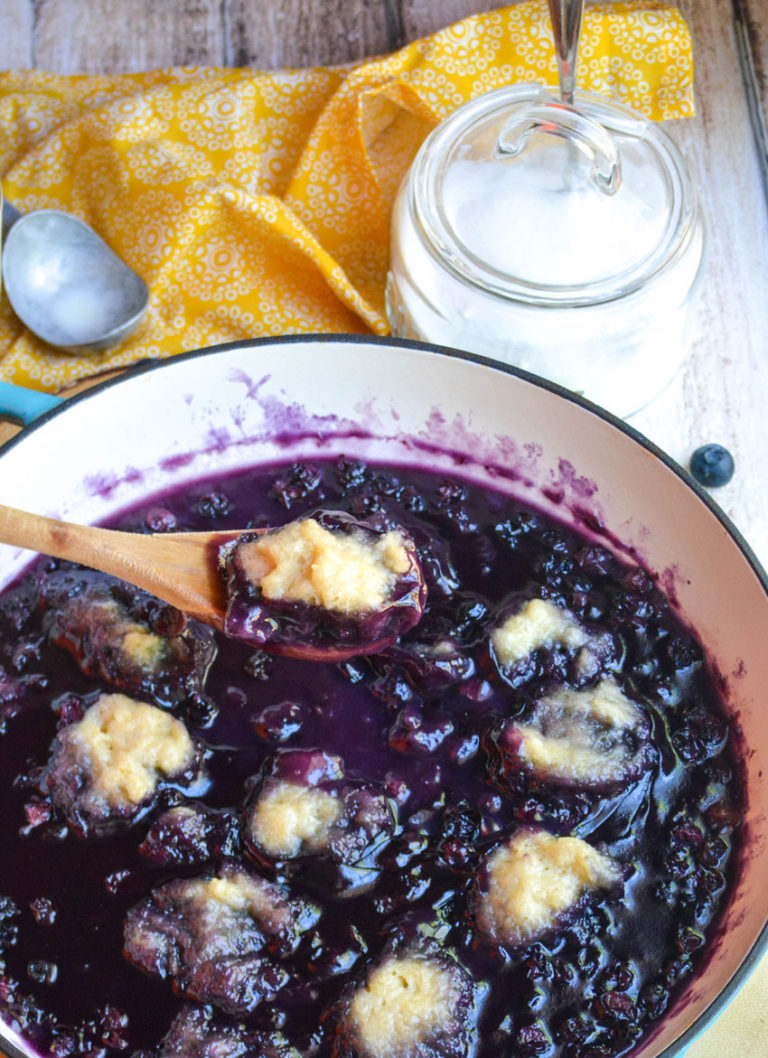 Blueberry Dumplings Skillet 4 Sons 'R' Us