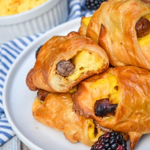 BREAKFAST CRESCENT ROLLS ON A METAL SHEET PAN