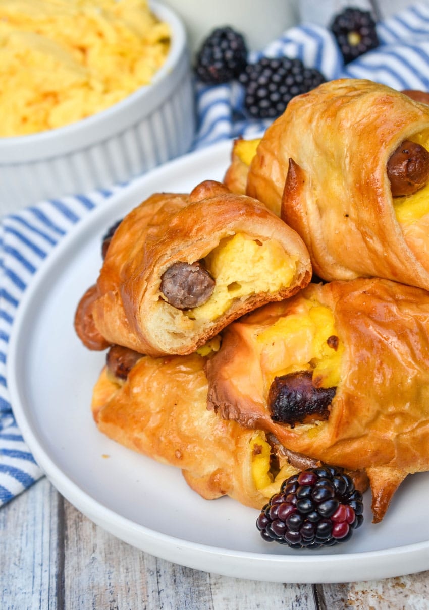 BREAKFAST CRESCENT ROLLS ON A METAL SHEET PAN