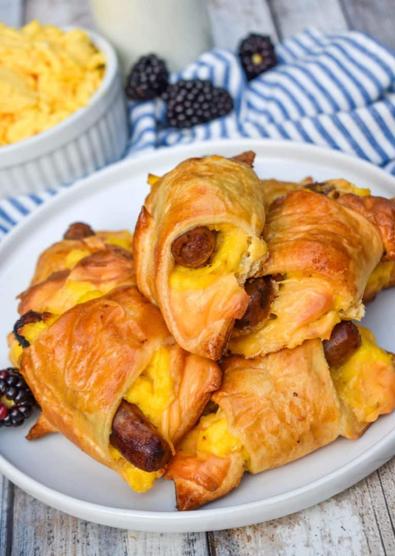 BREAKFAST CRESCENT ROLLS ON A METAL SHEET PAN
