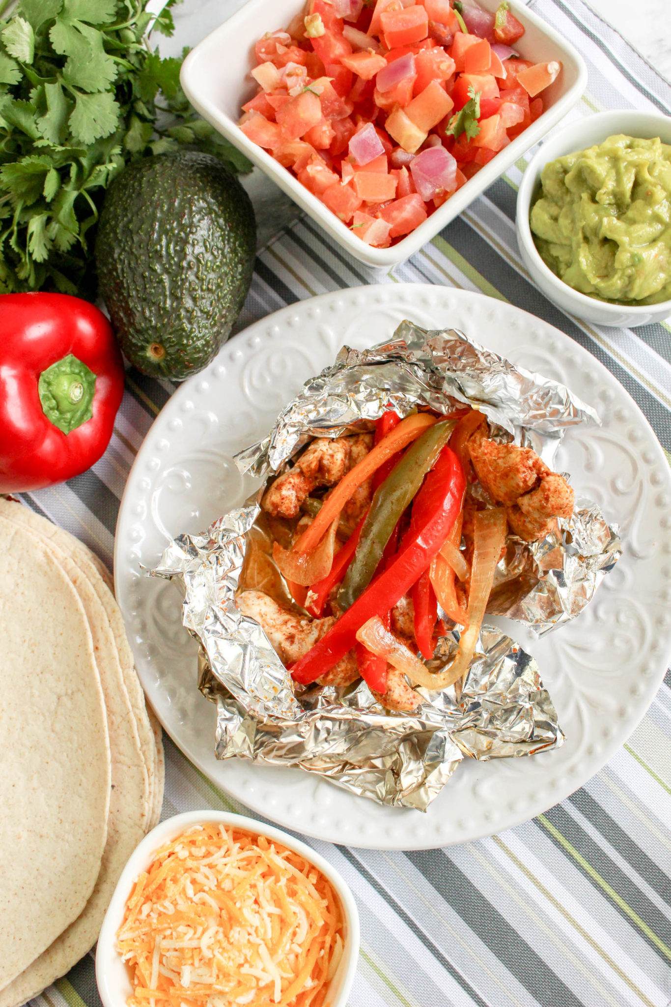 Grilled Chicken Fajita Foil Packets 4 Sons 'R' Us