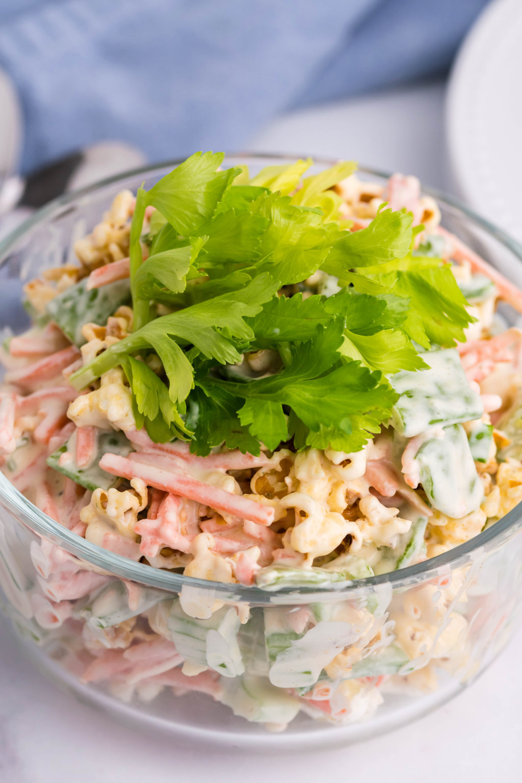 Crunchy Popcorn Salad with Snap Peas 4 Sons 'R' Us