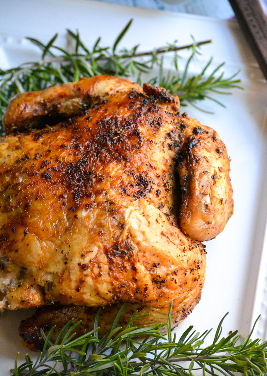 Air Fryer Whole Chicken - Rotisserie Style - Cook At Home Mom