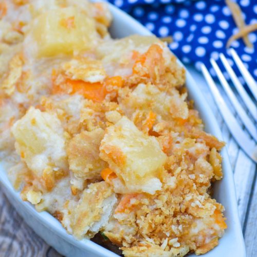 Cheesy Pineapple Casserole - 4 Sons 'R' Us