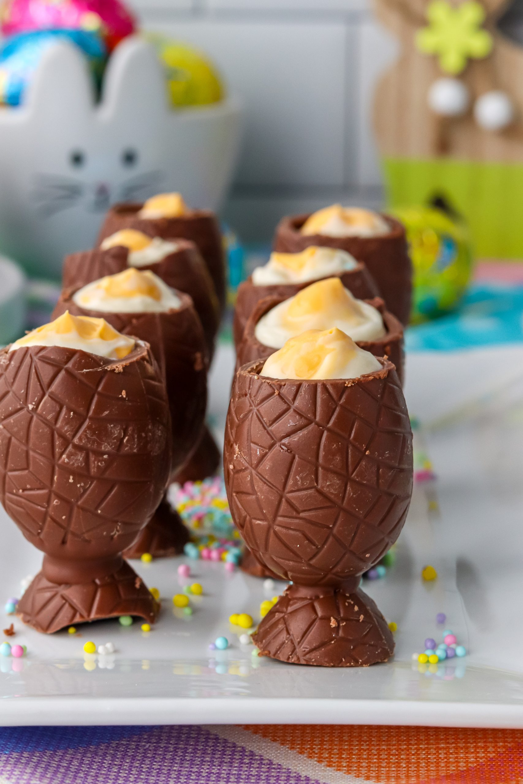 Cheesecake Stuffed Chocolate Easter Eggs - 4 Sons 'R' Us