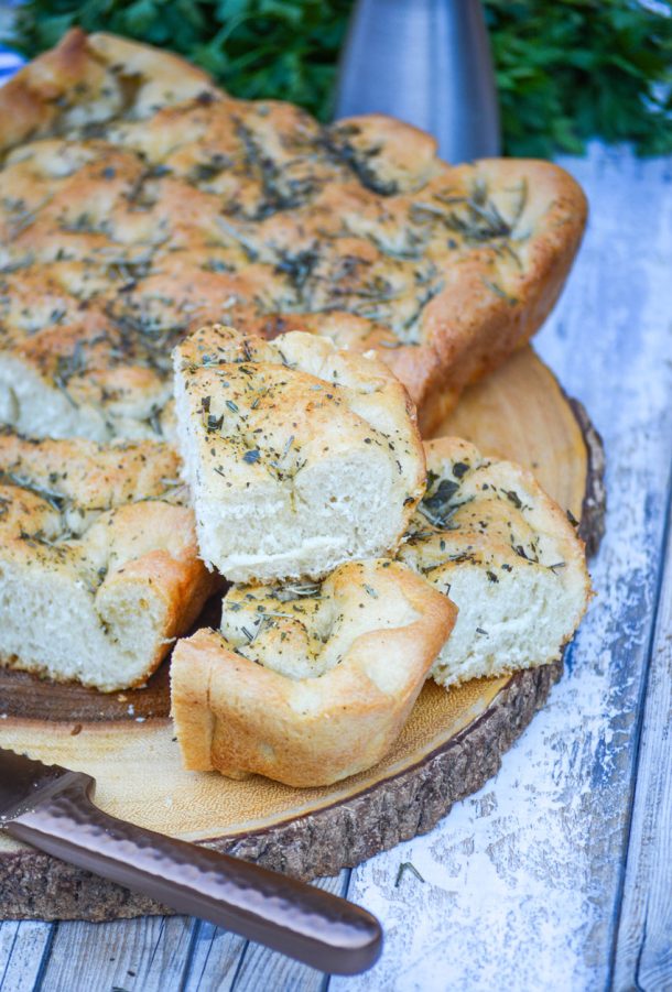 Shortcut Focaccia Bread Using Frozen Dinner Rolls 4 Sons 'R' Us