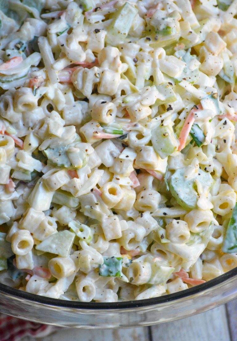 Creamy Coleslaw Pasta Salad - 4 Sons 'r' Us