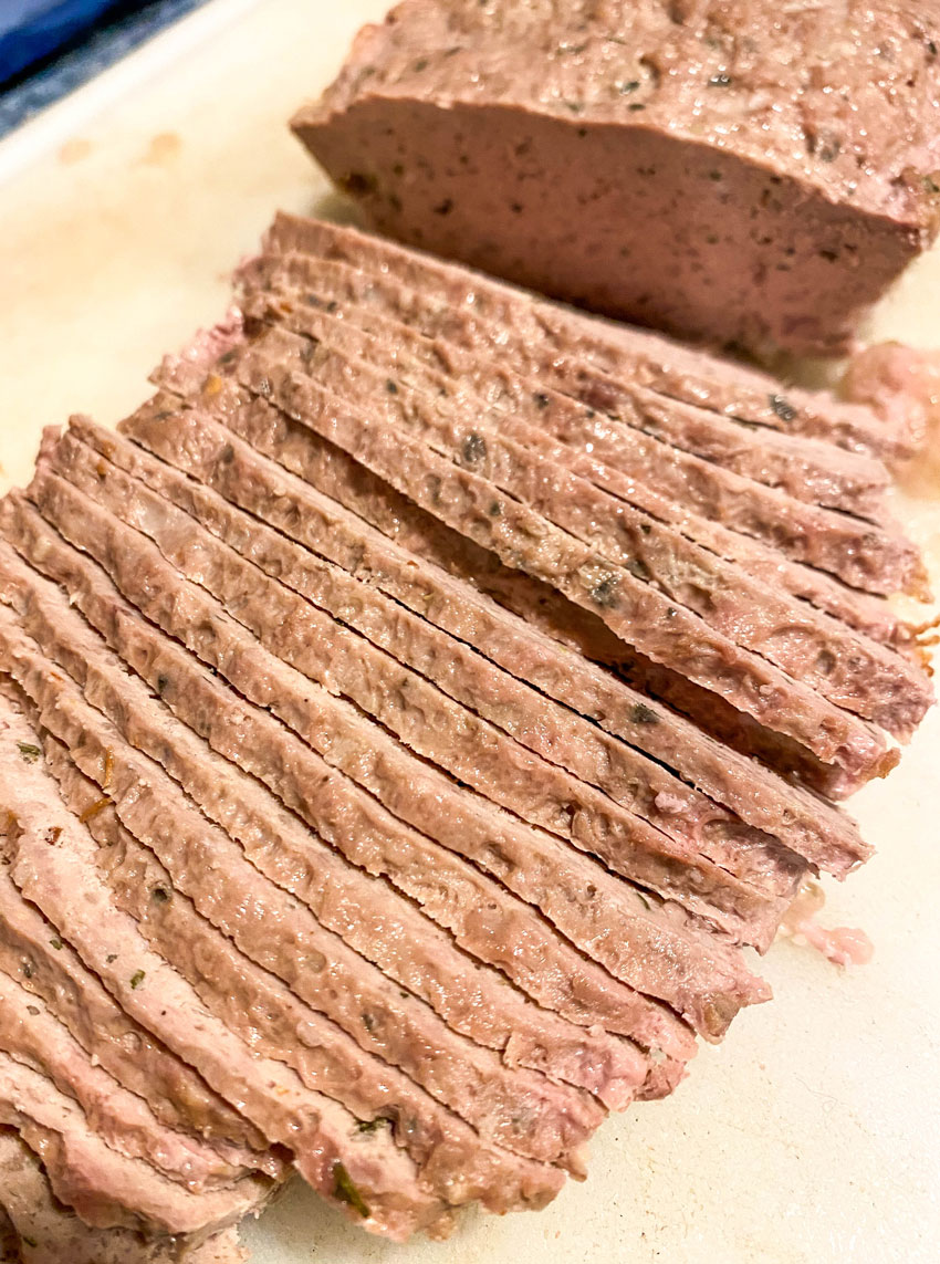 thinly sliced homemade beef & lamb gyro meat