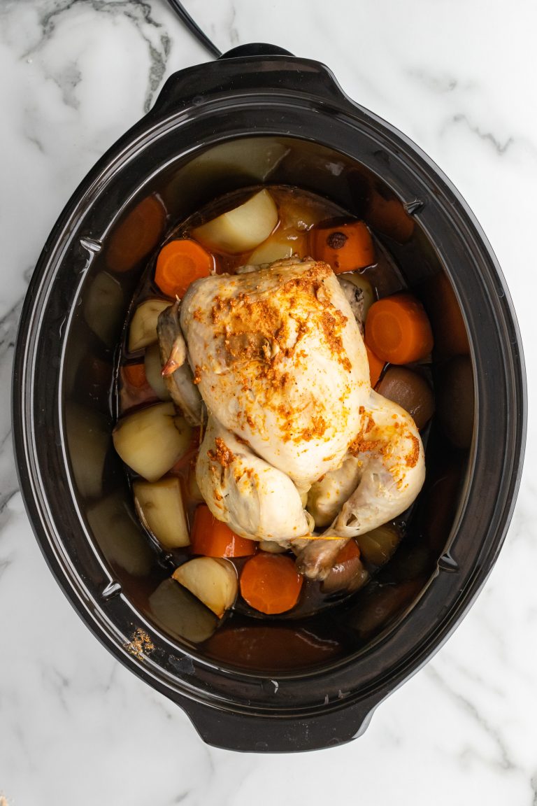 Slow Cooker Whole Chicken - 4 Sons 'R' Us