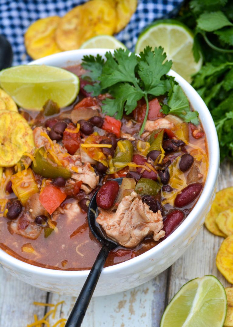 Slow Cooker Jerk Chicken Chili - 4 Sons 'R' Us