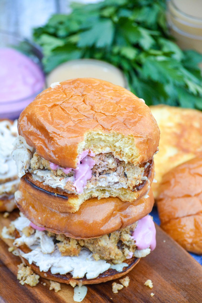 Thanksgiving Leftover Sandwiches with Cranberry Mayo