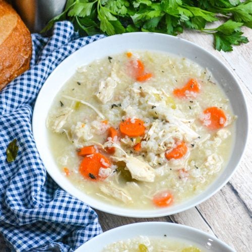 Instant Pot Chicken & Rice Soup 4 Sons 'R' Us
