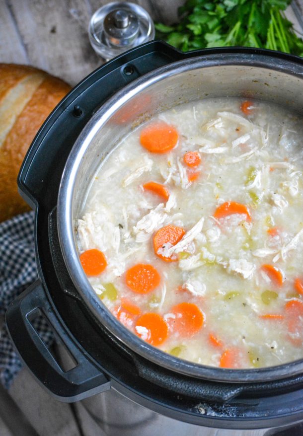 Instant Pot Chicken & Rice Soup - 4 Sons 'R' Us