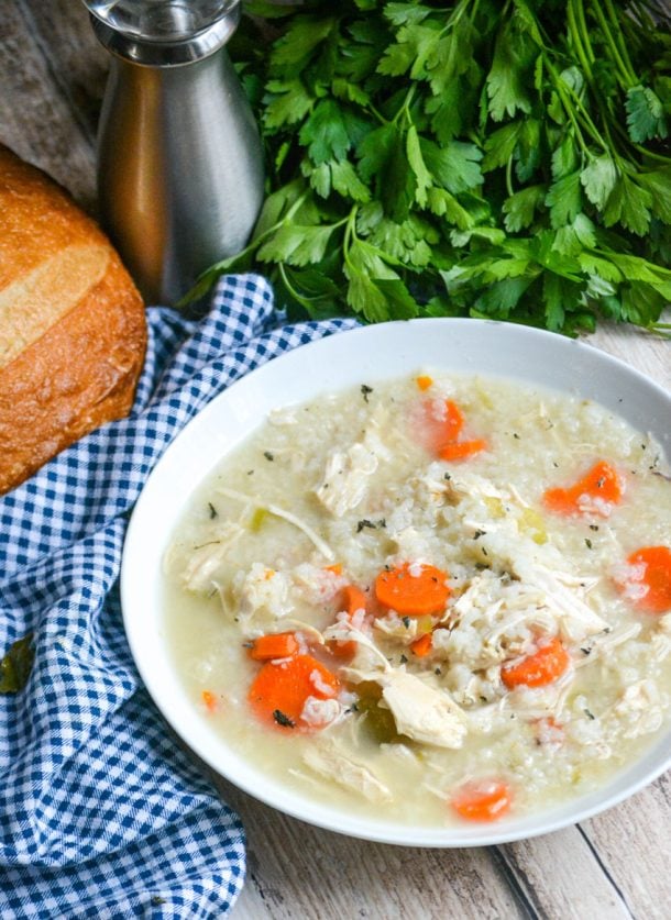 Instant Pot Chicken & Rice Soup 4 Sons 'R' Us