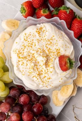 Champagne Cheesecake Fruit Dip