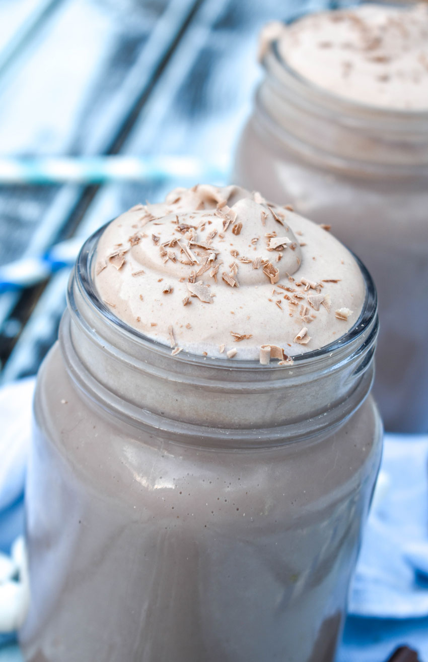 the viral tiktok whipped hot chocolate in a glass jar