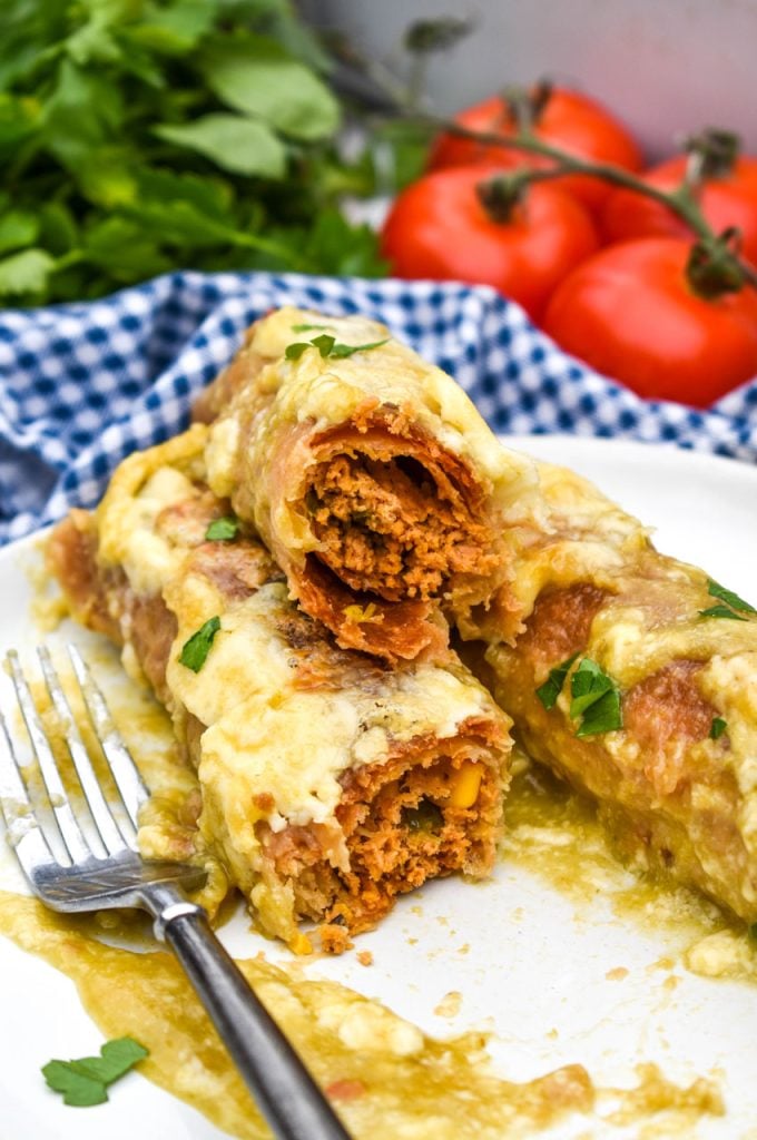 Lazy Enchiladas With Taquitos (Viral TikTok Recipe) 4 Sons 'R' Us