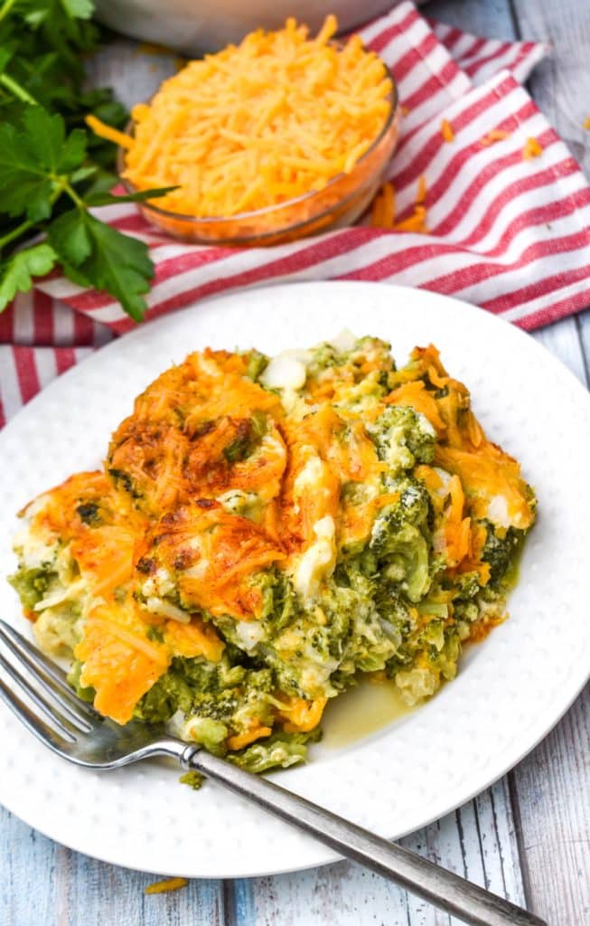 Grandma's Cheesy Broccoli Souffle Casserole - 4 Sons 'R' Us