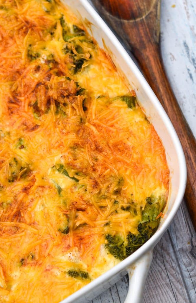 Grandma's Cheesy Broccoli Souffle Casserole - 4 Sons 'R' Us