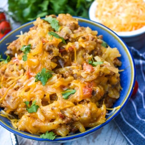 Crock Pot Taco Potato Casserole with Hashbrowns