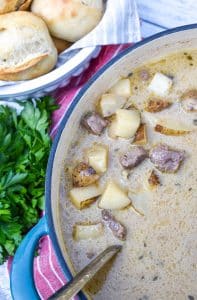 Creamy Steak & Potato Soup - 4 Sons 'R' Us