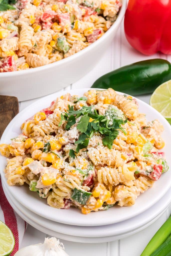 Mexican Street Corn Pasta Salad - 4 Sons 'R' Us