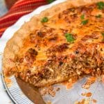 A SOUTHWESTERN QUICHE IN A WHITE PIE PLATE