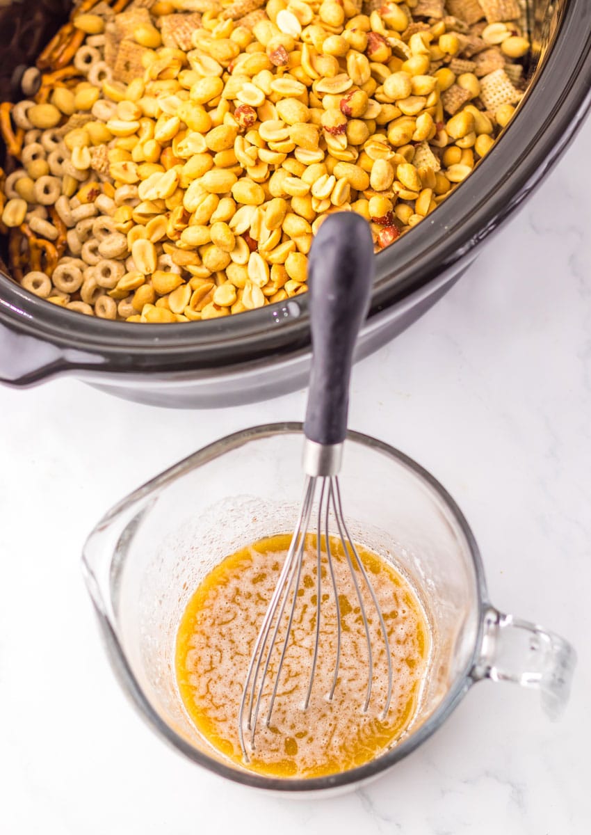 seasoned butter in a small glass mixing bowl