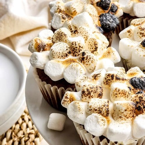 sweet potato cupcakes on a white serving plate