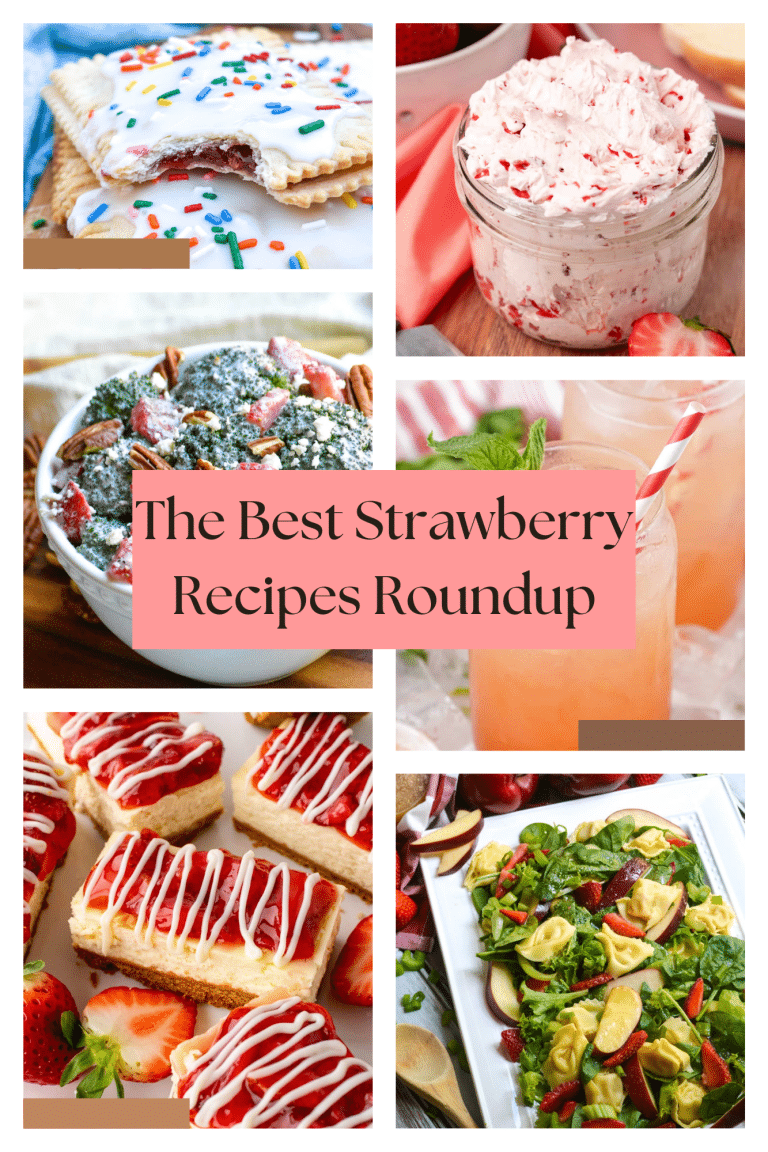 a strawberry recipe roundup photo collage
