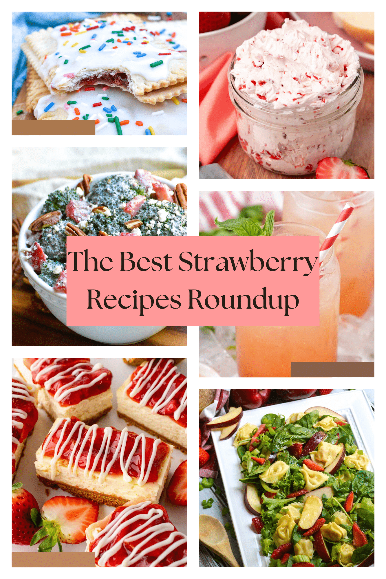 a strawberry recipe roundup photo collage